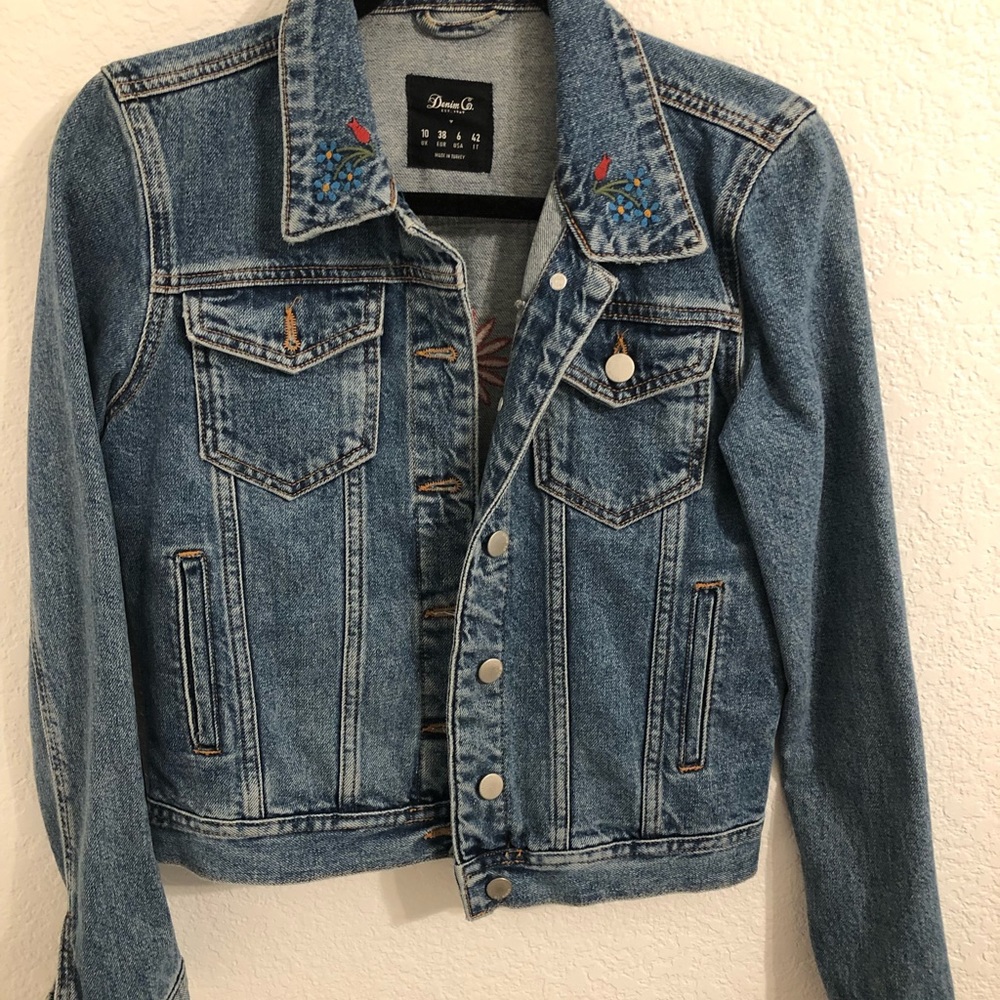 Embroidered jean jacket